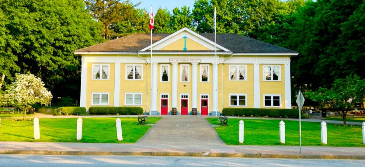 Panoramic view of  Fort Langley Mission