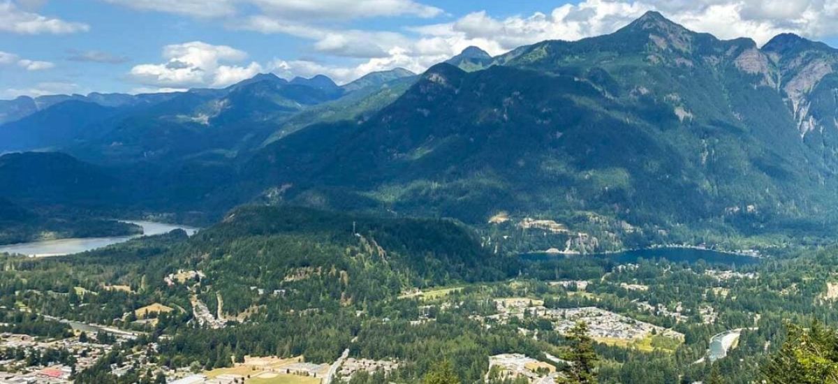 Panoramic view of  Harrison Hot Springs & Aggazis
